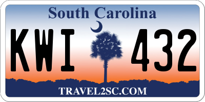 SC license plate KWI432