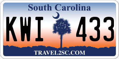 SC license plate KWI433