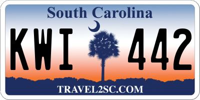 SC license plate KWI442