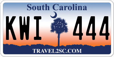 SC license plate KWI444
