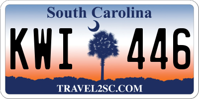 SC license plate KWI446