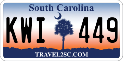 SC license plate KWI449