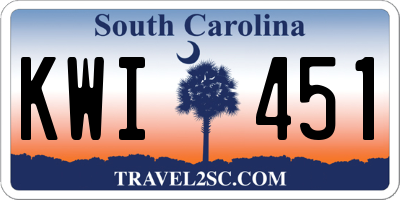 SC license plate KWI451