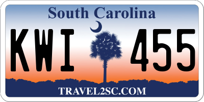 SC license plate KWI455