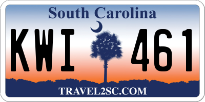 SC license plate KWI461