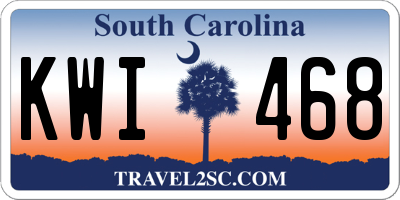 SC license plate KWI468
