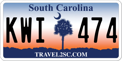 SC license plate KWI474