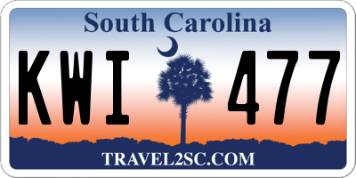 SC license plate KWI477
