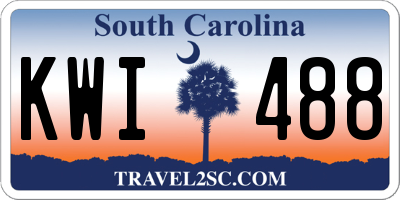 SC license plate KWI488