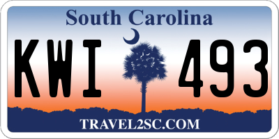 SC license plate KWI493