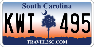 SC license plate KWI495