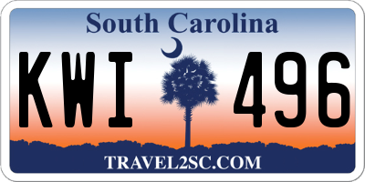 SC license plate KWI496
