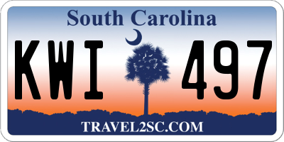SC license plate KWI497