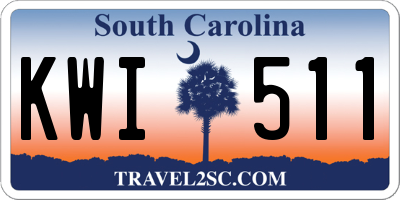SC license plate KWI511