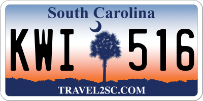 SC license plate KWI516