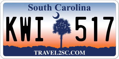 SC license plate KWI517