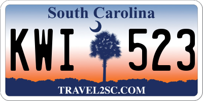 SC license plate KWI523