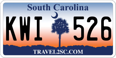 SC license plate KWI526