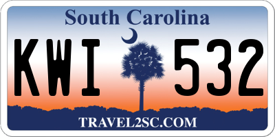 SC license plate KWI532