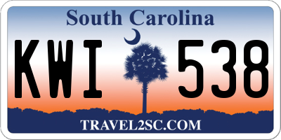 SC license plate KWI538