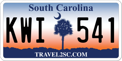 SC license plate KWI541