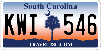 SC license plate KWI546