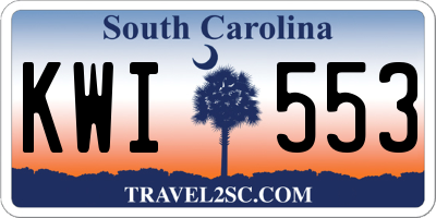 SC license plate KWI553
