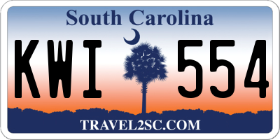 SC license plate KWI554