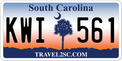 SC license plate KWI561