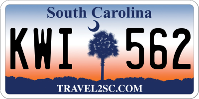 SC license plate KWI562