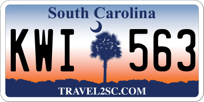 SC license plate KWI563