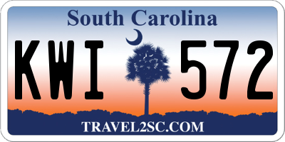 SC license plate KWI572