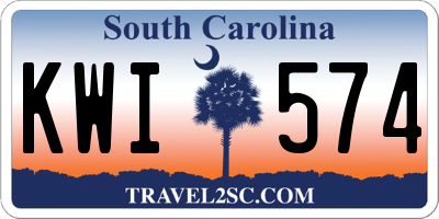 SC license plate KWI574