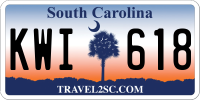 SC license plate KWI618