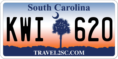 SC license plate KWI620