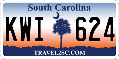 SC license plate KWI624