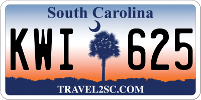 SC license plate KWI625