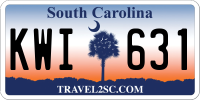 SC license plate KWI631