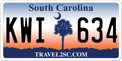 SC license plate KWI634
