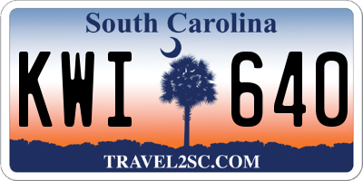 SC license plate KWI640