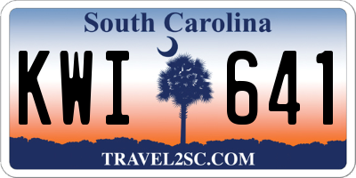 SC license plate KWI641