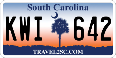 SC license plate KWI642