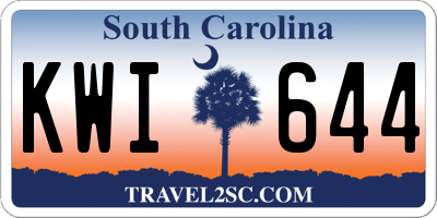 SC license plate KWI644