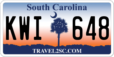 SC license plate KWI648