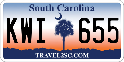 SC license plate KWI655