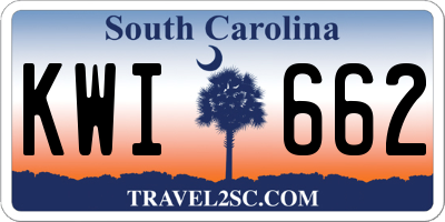 SC license plate KWI662