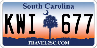 SC license plate KWI677