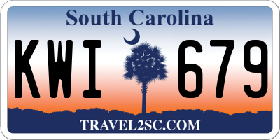 SC license plate KWI679