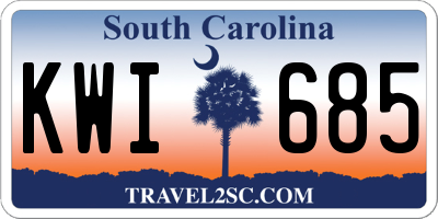 SC license plate KWI685