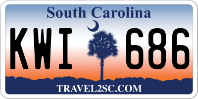 SC license plate KWI686